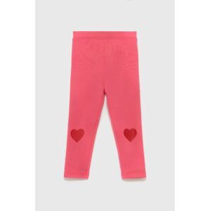 Detské nohavice GAP ružová farba, s potlačou
