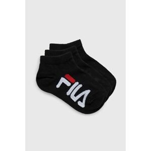 Detské ponožky Fila (3-pack) čierna farba