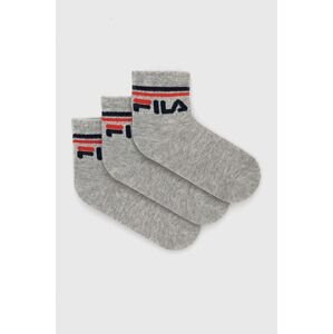 Detské ponožky Fila (3-pack) šedá farba