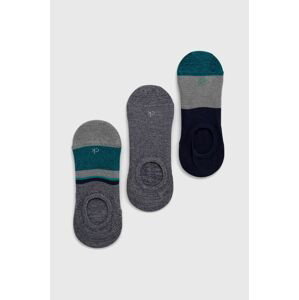 Ponožky Calvin Klein (3-pack) šedá farba