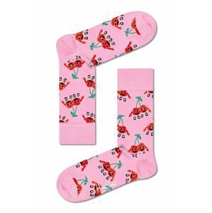 Ponožky Happy Socks Cherry Mates pánske, ružová farba