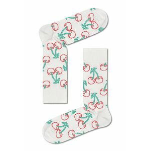 Ponožky Happy Socks Cherry pánske, biela farba