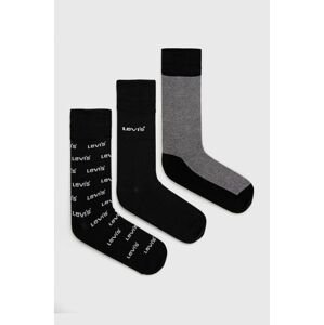 Ponožky Levi's pánske, čierna farba