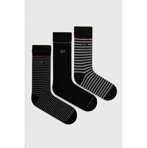 Ponožky CR7 Cristiano Ronaldo (3-pack) šedá farba