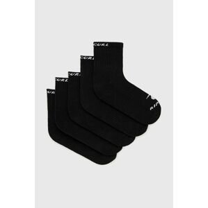 Ponožky Rip Curl (5-pack) čierna farba