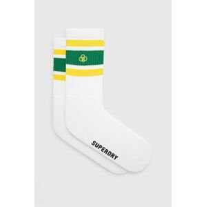 Ponožky Superdry pánske, biela farba