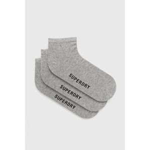 Ponožky Superdry pánske, šedá farba