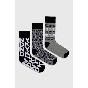 Ponožky Dkny (3-pack) pánske, čierna farba