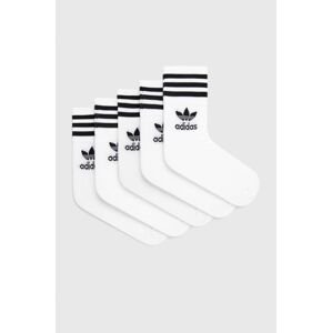 Ponožky adidas Originals (5-pack) H65458 biela farba