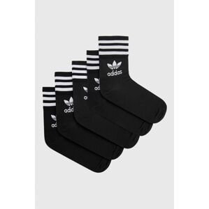 Ponožky adidas Originals (5-Pack) H65459 H65459-BLACK, čierna farba