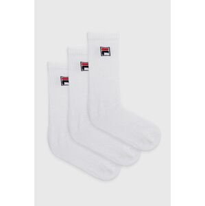 Ponožky Fila (3-pack) biela farba