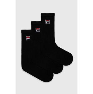 Ponožky Fila (3-pack) čierna farba
