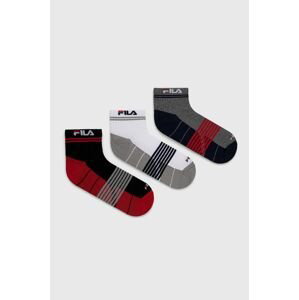 Ponožky Fila (3-pack) šedá farba
