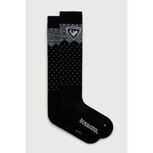Ponožky s prímesou vlny Rossignol čierna farba