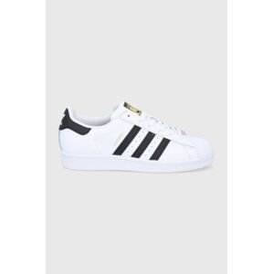 Topánky adidas Originals FV3284 biela farba, na plochom podpätku