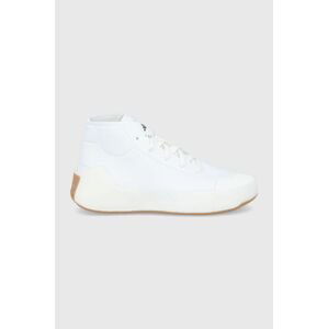 Topánky adidas by Stella McCartney aSMC Treino Mid FY1176 biela farba, na plochom podpätku