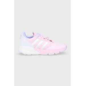 Topánky adidas Originals ZX 1K Boost W H02936 ružová farba, na plochom podpätku