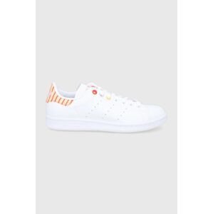 Topánky adidas Originals H03196 biela farba, na plochom podpätku
