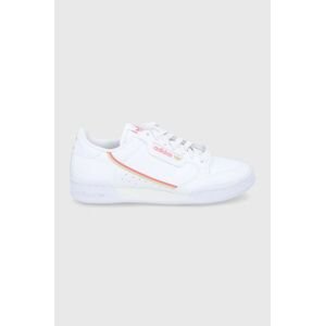 Topánky adidas Originals H05315-WHT/HZRS, biela farba, na plochom podpätku