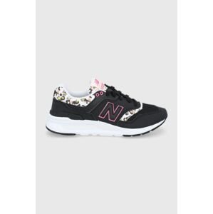 Topánky New Balance CW997HGD čierna farba, na plochom podpätku