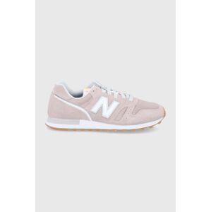 Topánky New Balance WL373HR2 žltá farba, na plochom podpätku