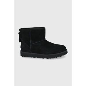 Semišové snehule UGG 1122671.BLK-BLK, čierna farba