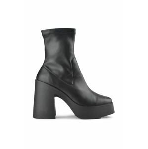 Členkové topánky Altercore Victoria dámske, čierna farba, na podpätku