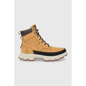 Kožené členkové topánky Timberland TBL ORIGINALS Ultra WP Boot pánske, žltá farba TB0A44SH2311