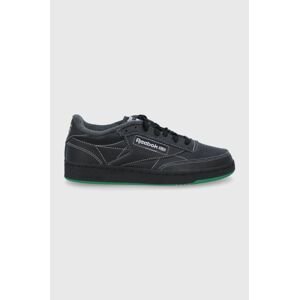 Topánky Reebok Classic Club C 85 čierna farba, na plochom podpätku, GX8318