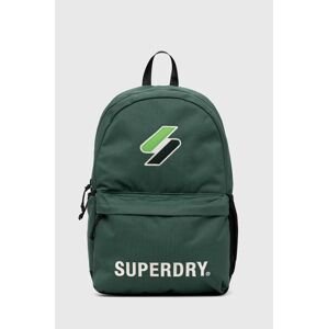 Ruksak Superdry pánsky, zelená farba, veľký, jednofarebný