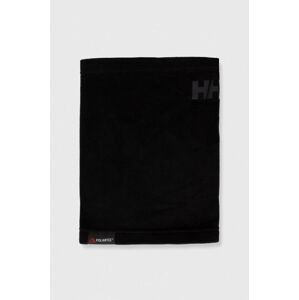 Šál komín Helly Hansen čierna farba, jednofarebný