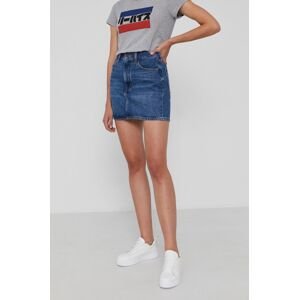 Rifľová sukňa Levi's mini, rovná