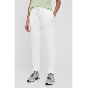 Nohavice Lacoste dámske, biela farba, jednofarebné