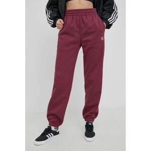 Nohavice adidas Originals H06627 dámske, fialová farba, jednofarebné