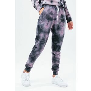 Nohavice Hype dámske, fialová farba, vzorované