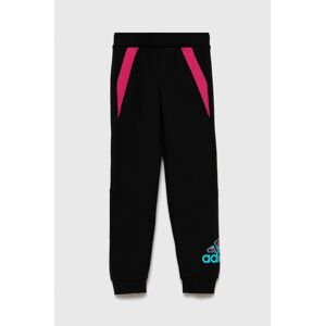 Detské nohavice adidas Performance H40241 čierna farba, jednofarebné