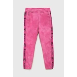 Detské nohavice Champion 404276 ružová farba, s nášivkou