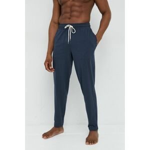 Bavlnené pyžamové nohavice Marc O'Polo tmavomodrá farba, jednofarebná