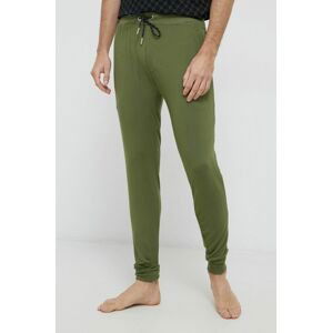 Pyžamové nohavice Ted Baker pánske, zelená farba, jednofarebné