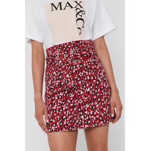 Sukňa MAX&Co. červená farba, mini, rovný strih