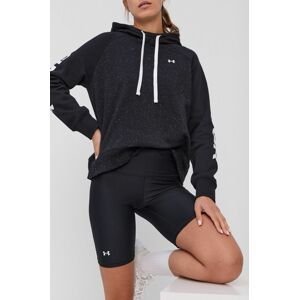 Tréningové šortky Under Armour dámske, čierna farba, jednofarebné, vysoký pás, 1360939