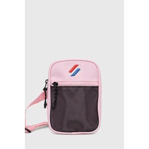 Malá taška Superdry ružová farba