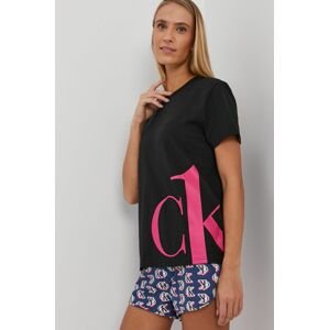 Pyžamové tričko Calvin Klein Underwear CK One čierna farba