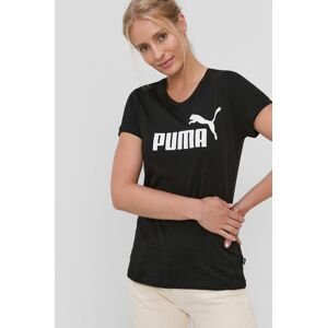 Bavlnené tričko Puma 586774 čierna farba