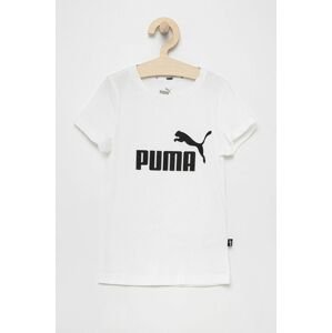 Detské bavlnené tričko Puma 587029 biela farba