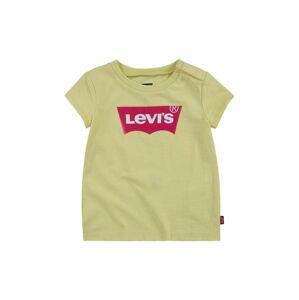 Detské bavlnené tričko Levi's žltá farba