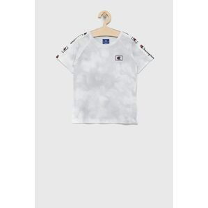 Detské bavlnené tričko Champion 404277 biela farba
