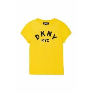 Detské tričko Dkny žltá farba
