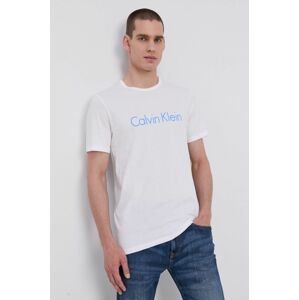 Pyžamové tričko Calvin Klein Underwear biela farba, s potlačou