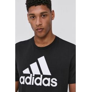 Tričko adidas GK9120 pánske, čierna farba, s potlačou